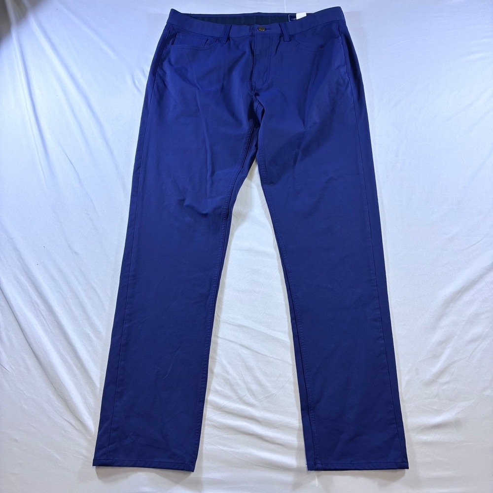 Vineyard Vines Mens On-The-Go 5-Pocket Performance Pants Blue 32x32 Stretch
